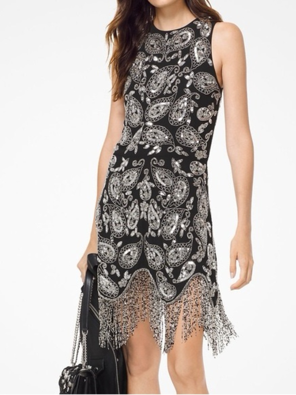 MICHAEL Michael Kors Paisley Sequin Embellished Cocktail Dress NEW!